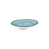 Infinity 11.75" x 11.75" x h:0" 24 oz. Organic Turquoise Vitrified Deep Plate