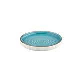 Infinity dia.10.75" Round Turquoise Vitrified Plate