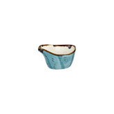 Infinity 3.25" x 2" x h:0" 2 oz. Oval Turquoise Vitrified Creamer