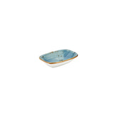 Infinity 6.25" x 4.25" x h:0" Rectangular Turquoise Vitrified Deep Plate