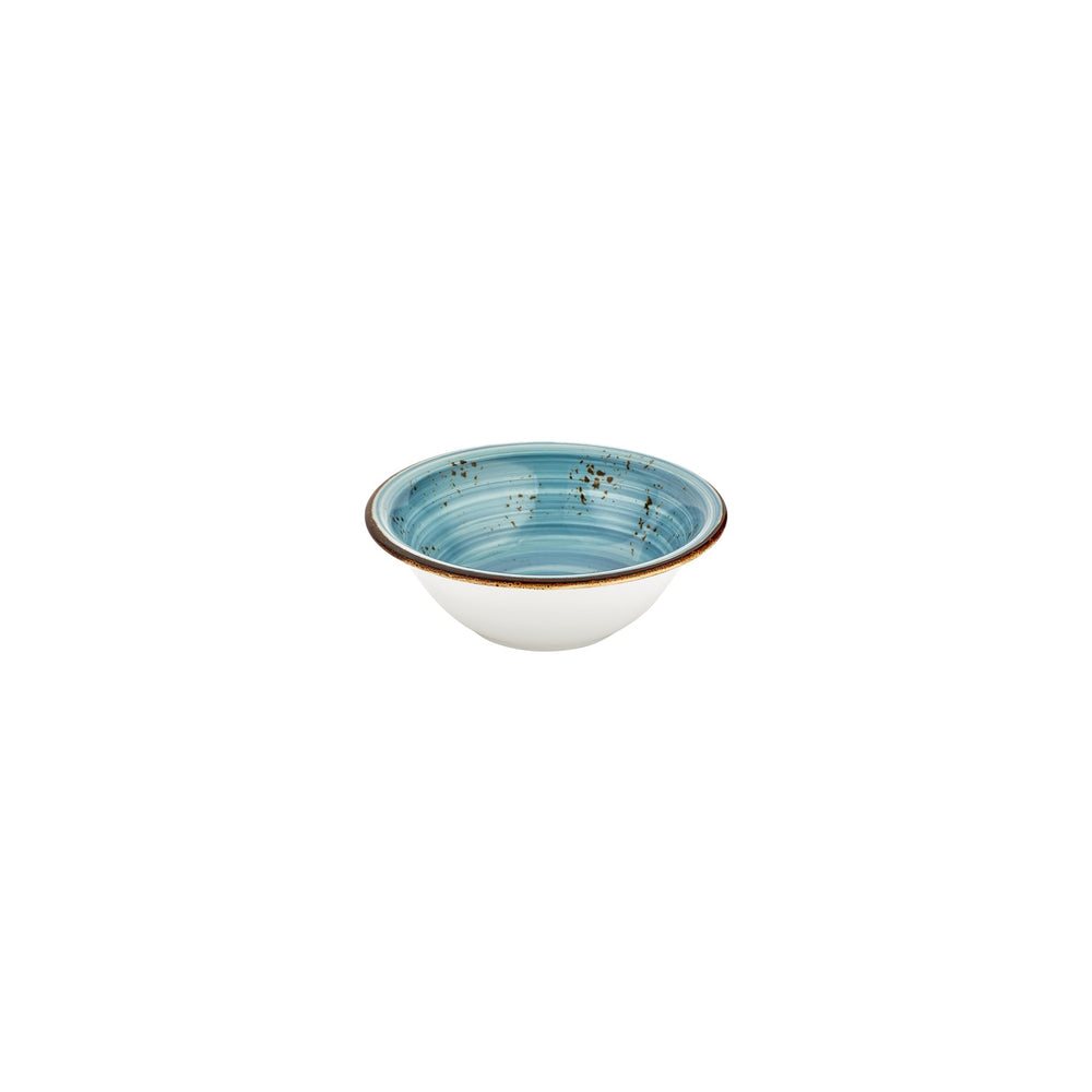 Infinity dia.6.25" h:0" 17 oz. Round Turquoise Vitrified Bowl