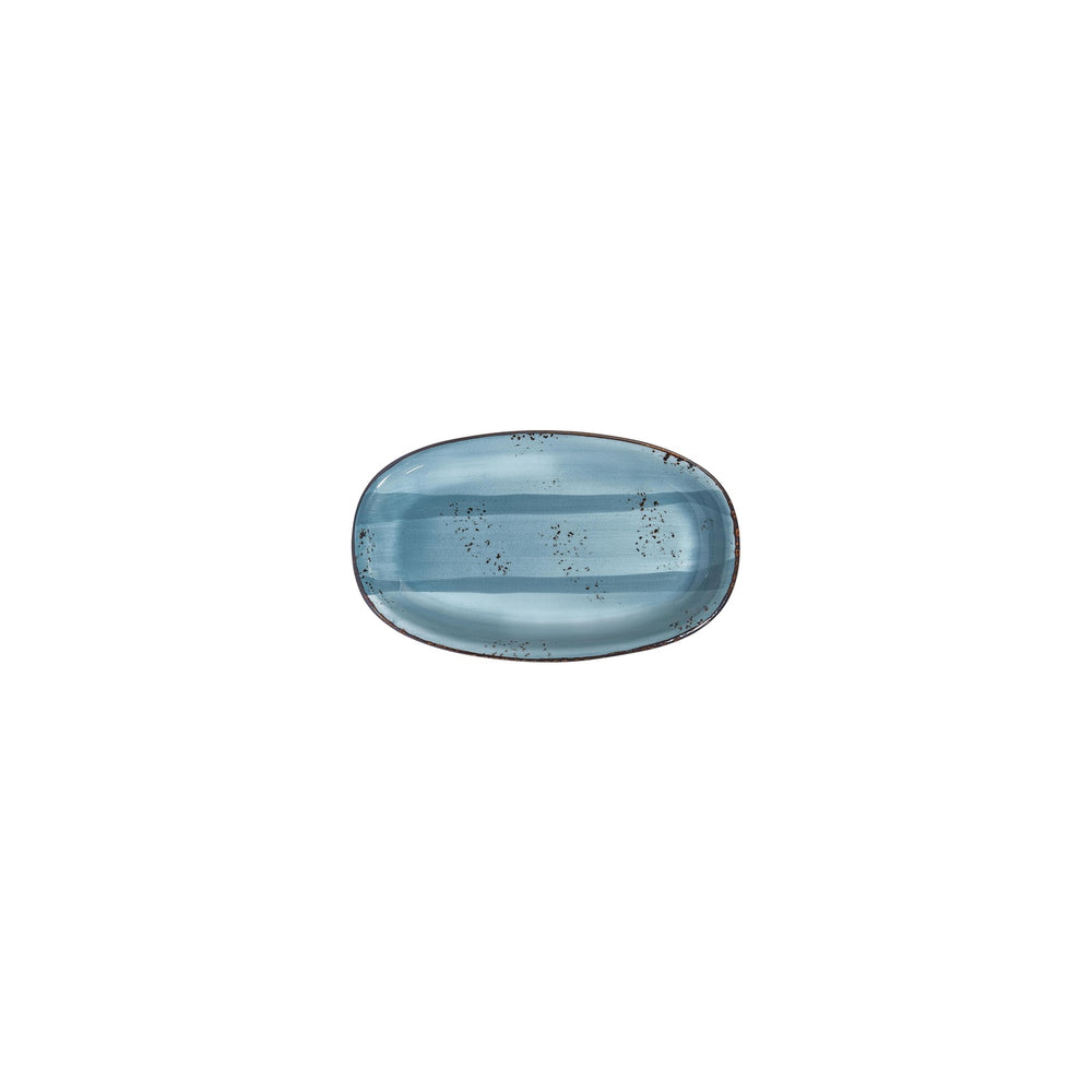 Infinity 7.5" x 4.25" x h:0" Oval Turquoise Vitrified Platter