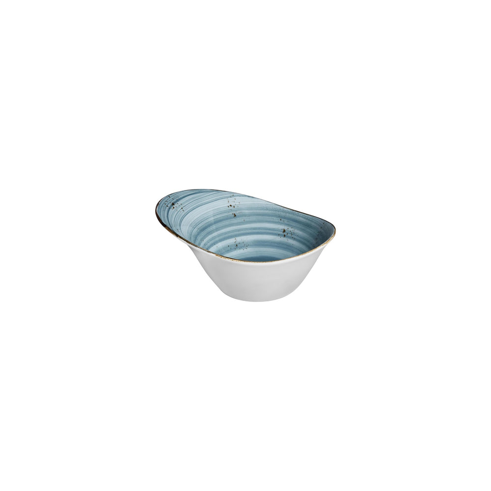 Infinity dia.7.75" h:0" 17 oz. Round Turquoise Vitrified Bowl