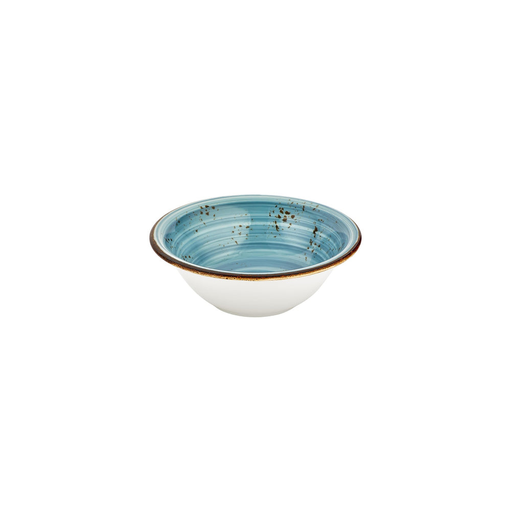 Infinity dia.8.75" h:0" 42 oz. Round Turquoise Vitrified Bowl