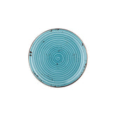 Infinity dia.10.75" Round Turquoise Vitrified Plate