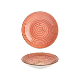 Laterite dia.9.75" h:0" 44 oz. Round Orange Vitrified Deep Plate