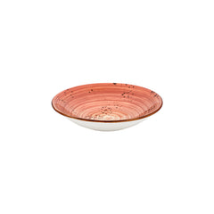 Laterite dia.11" h:0" 57 oz. Round Orange Vitrified Deep Plate