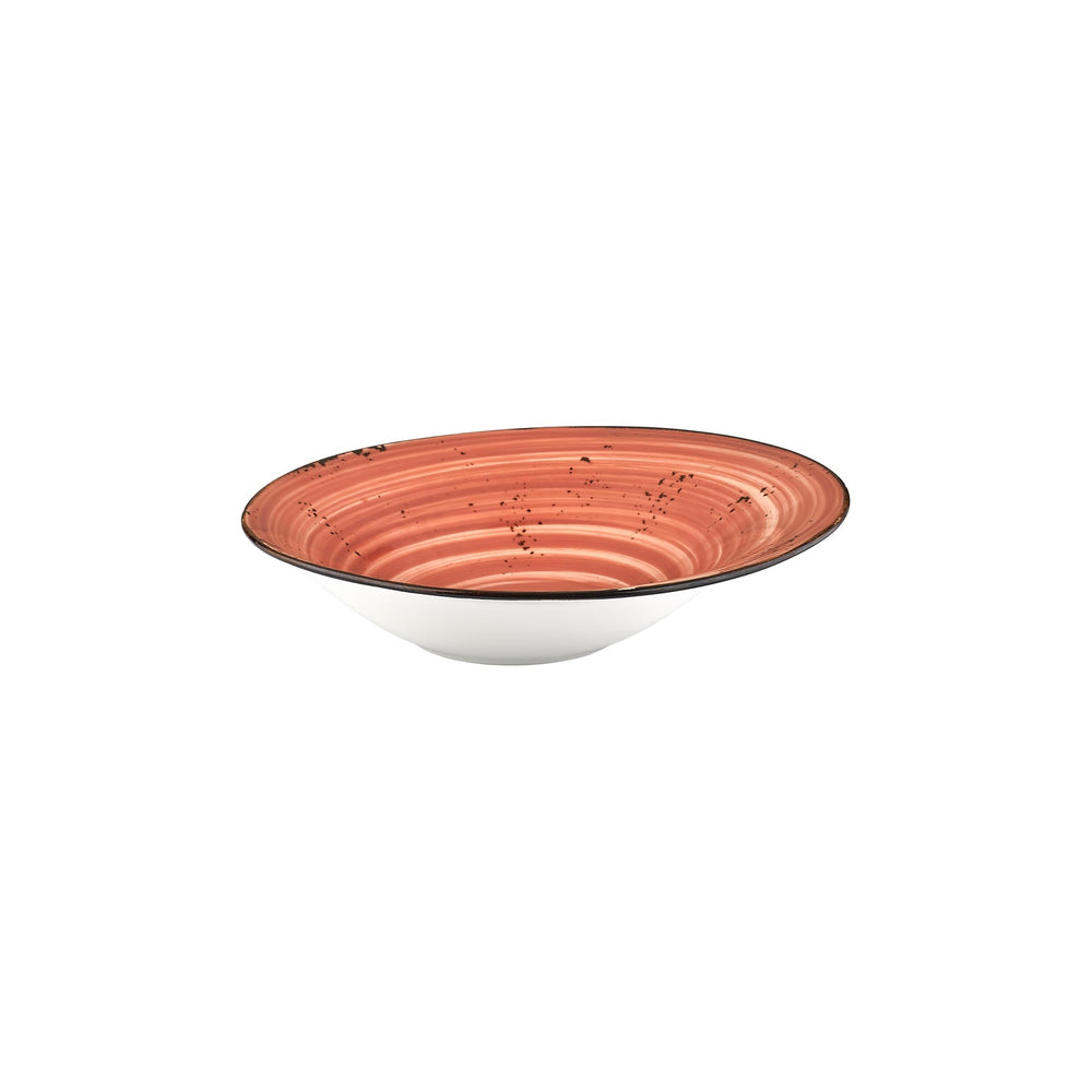 Laterite 11.75" x 11.75" x h:0" 24 oz. Organic Orange Vitrified Deep Plate