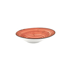 Laterite 11.75" x 11.75" x h:0" 24 oz. Organic Orange Vitrified Deep Plate