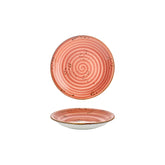 Laterite dia.8.25" h:0" 17 oz. Round Orange Vitrified Deep Plate