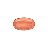 Laterite 9.5" x 5.75" x h:0" Oval Orange Vitrified Platter