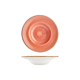 Laterite dia.9.75" h:0" 14 oz. Round Orange Vitrified Deep Plate
