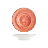 Laterite dia.10.75" h:0" 17 oz. Round Orange Vitrified Deep Plate