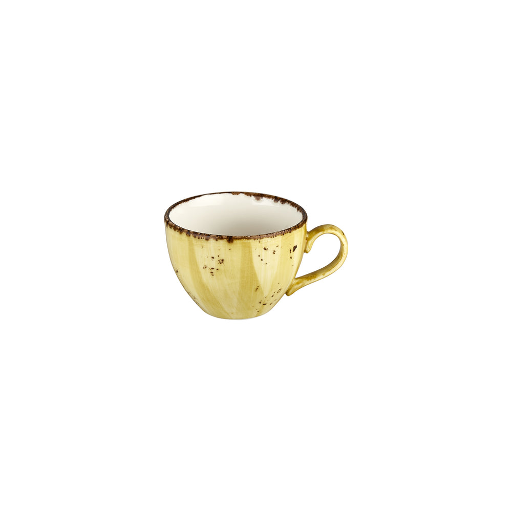 Sun dia.3.75" h:0" 9 oz. Round Yellow Vitrified Cup