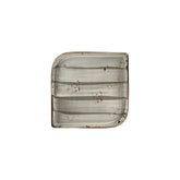 Supreme 9" x 9" Square Gray Vitrified Plate