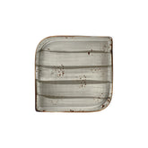 Supreme 11" x 11" Square Gray Vitrified Plate