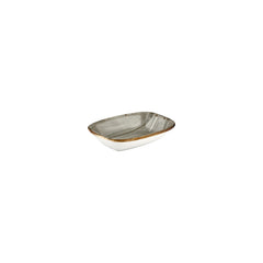 Supreme 7" x 5" x h:0" Rectangular Gray Vitrified Deep Plate