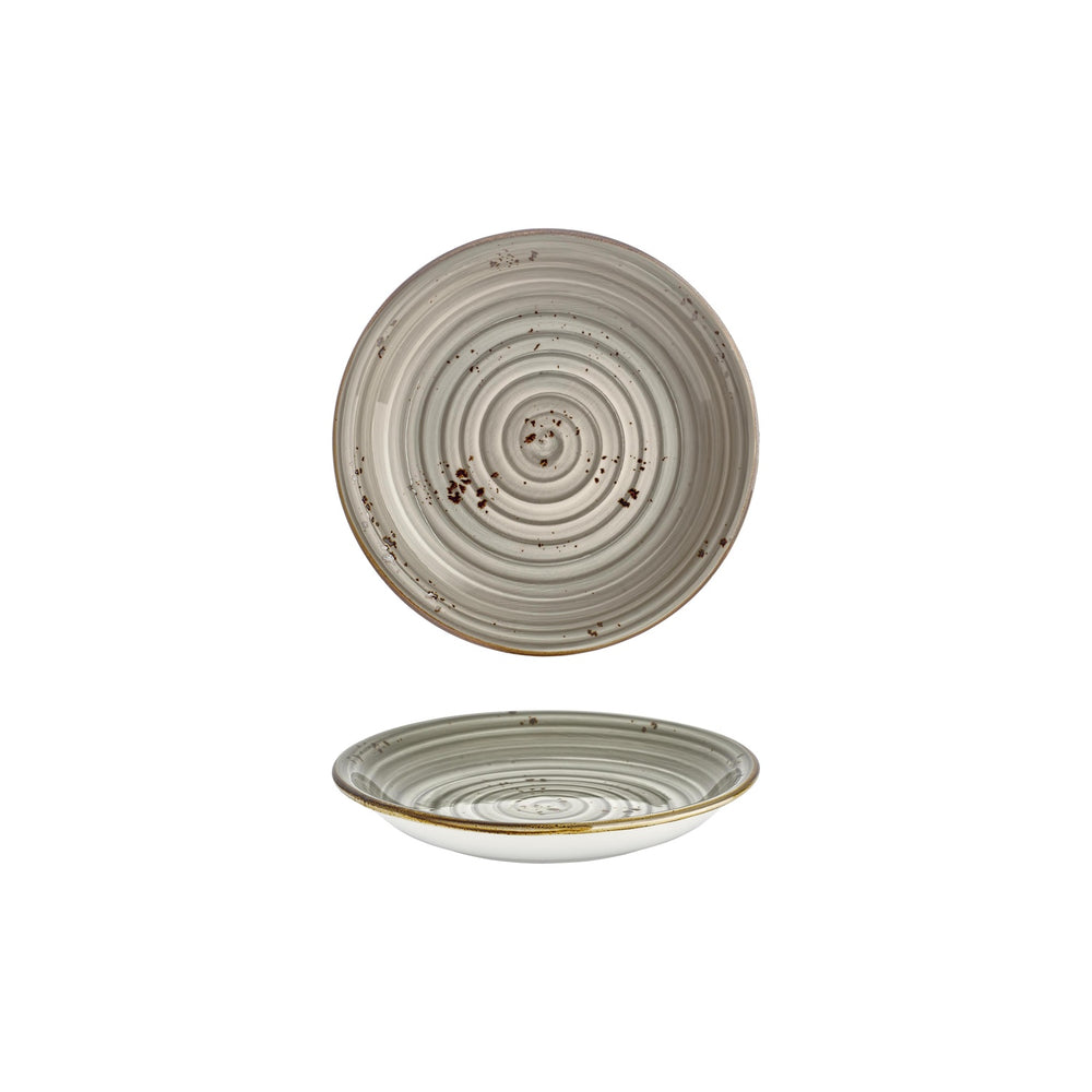 Supreme dia.8.25" h:0" 17 oz. Round Gray Vitrified Deep Plate