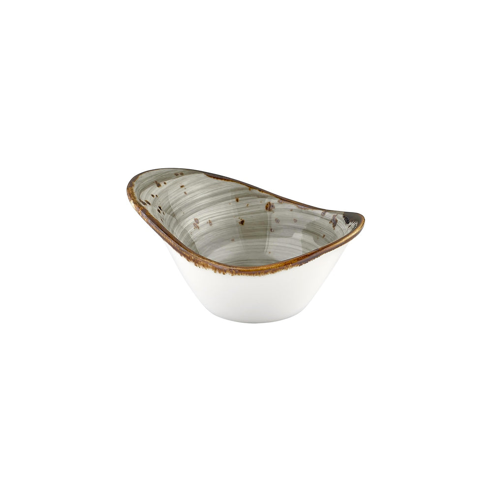 Supreme 10.25" x 7.5" x h:0" 42 oz. Organic Gray Vitrified Bowl