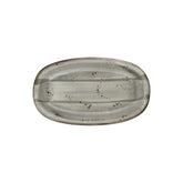 Supreme 13.5" x 8" x h:0" Oval Gray Vitrified Platter