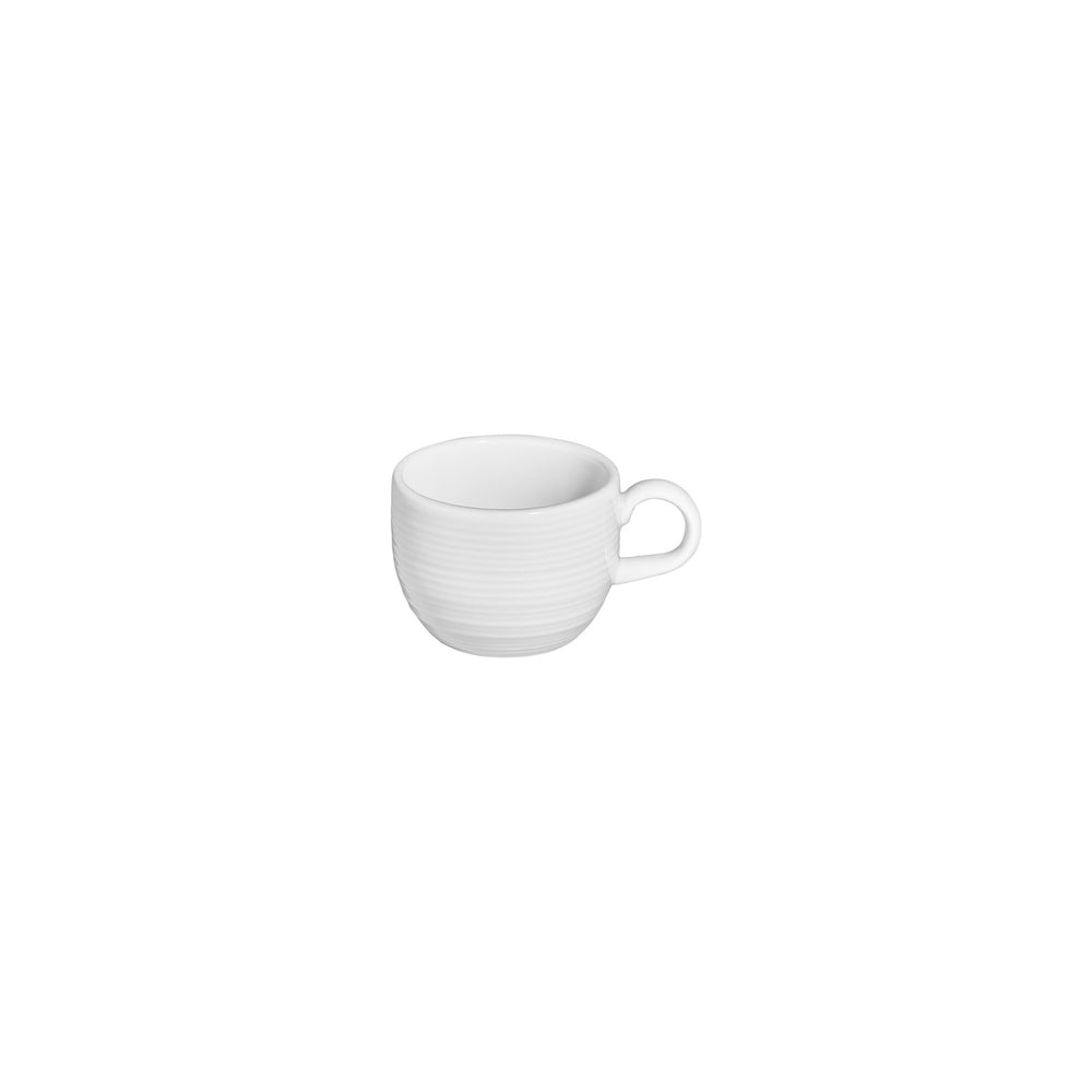 Helix White dia.3.25" h:0" 7 oz. Round Warm White Vitrified Cup