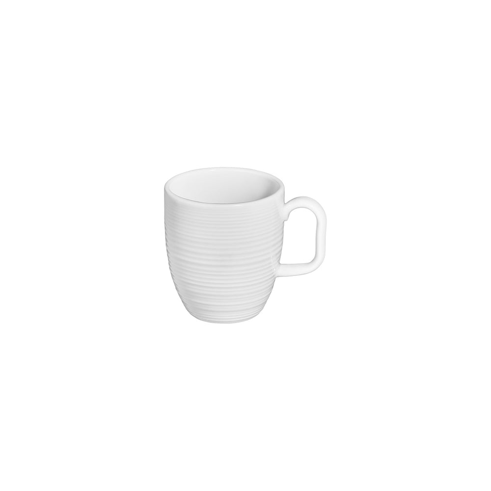 Helix White dia.3.25" h:4" 11 oz. Round Warm White Vitrified Mug