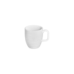 Helix White dia.3.25" h:4" 11 oz. Round Warm White Vitrified Mug