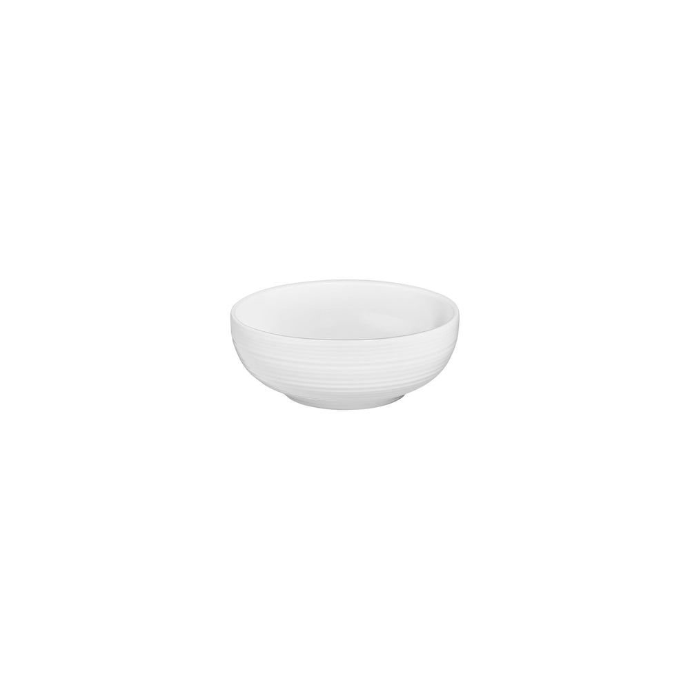 Helix White dia.6.25" h:2.5" 25 oz. Round Warm White Vitrified Bowl