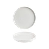 Helix White dia.9.75" Round Warm White Vitrified Plate