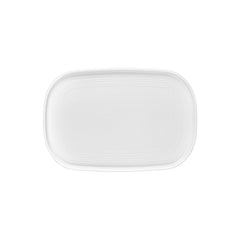 Helix White 13.5" x 9" x h:0.75" Oval Warm White Vitrified Platter