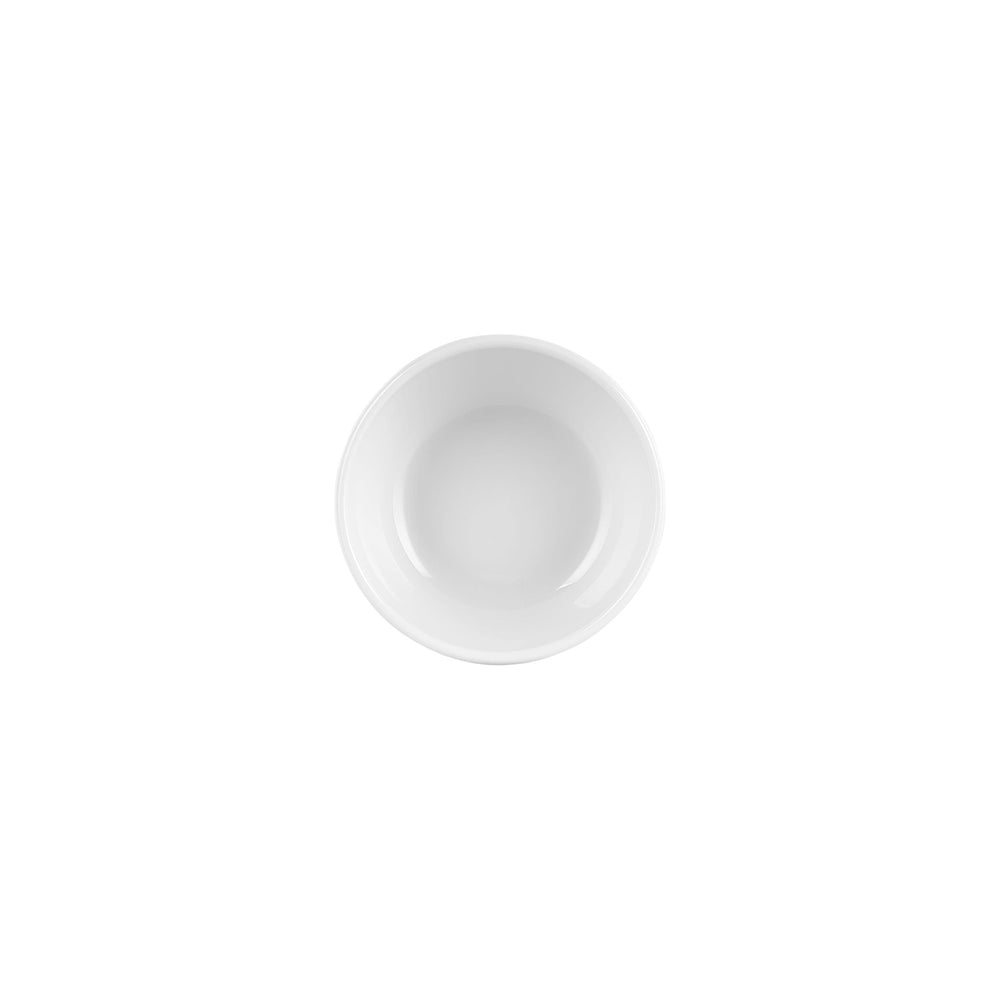 Helix White dia.3.75" h:1.5" 5 oz. Round Warm White Vitrified Bowl