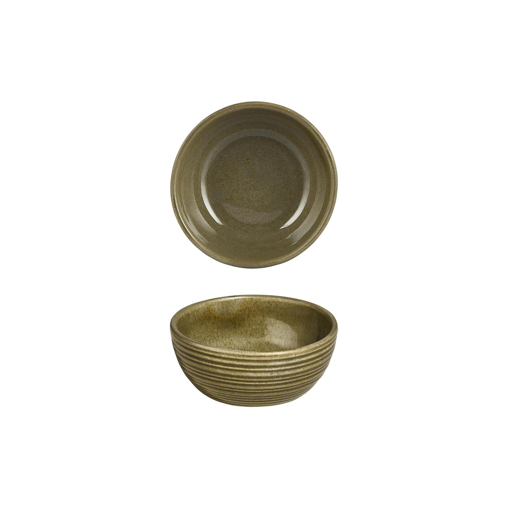 Helix Bamboo dia.2.75" h:1.25" 2 oz. Round Green Vitrified Bowl