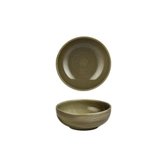 Helix Bamboo dia.6.25" h:2.5" 25 oz. Round Green Vitrified Bowl