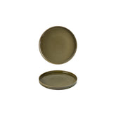 Helix Bamboo dia.6.25" Round Green Vitrified Plate