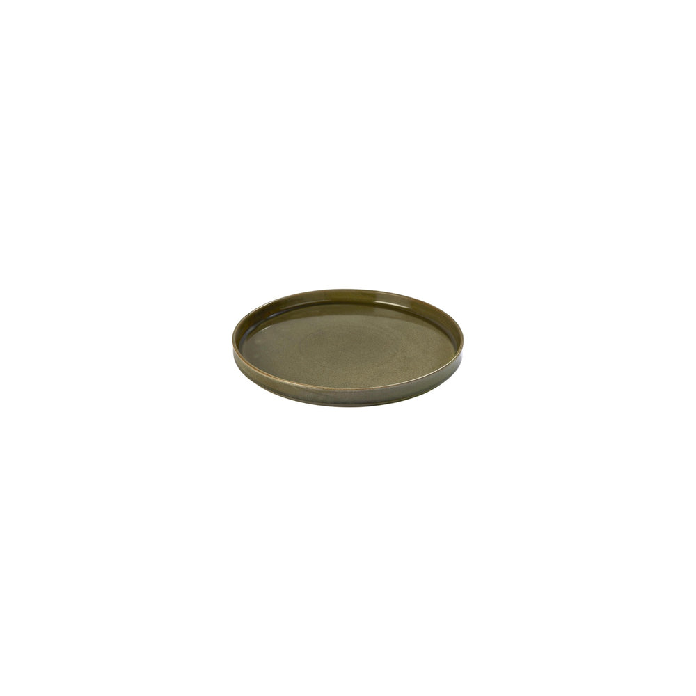 Helix Bamboo dia.6.25" Round Green Vitrified Plate