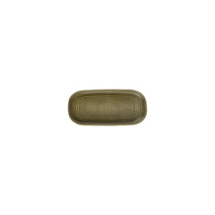 Helix Bamboo 7.75" x 3.75" x h:1" Oval Green Vitrified Platter