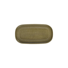 Helix Bamboo 11.75" x 6.25" x h:0.75" Oval Green Vitrified Platter