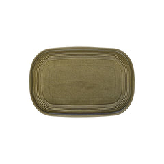 Helix Bamboo 13.5" x 9" x h:0.75" Oval Green Vitrified Platter