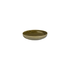 Helix Bamboo dia.7.5" h:1.5" 24 oz. Round Green Vitrified Deep Plate