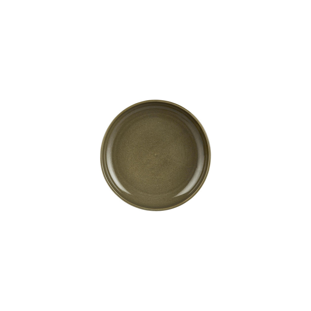 Helix Bamboo dia.7.5" h:1.5" 24 oz. Round Green Vitrified Deep Plate