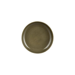 Helix Bamboo dia.9" h:2" 42 oz. Round Green Vitrified Deep Plate