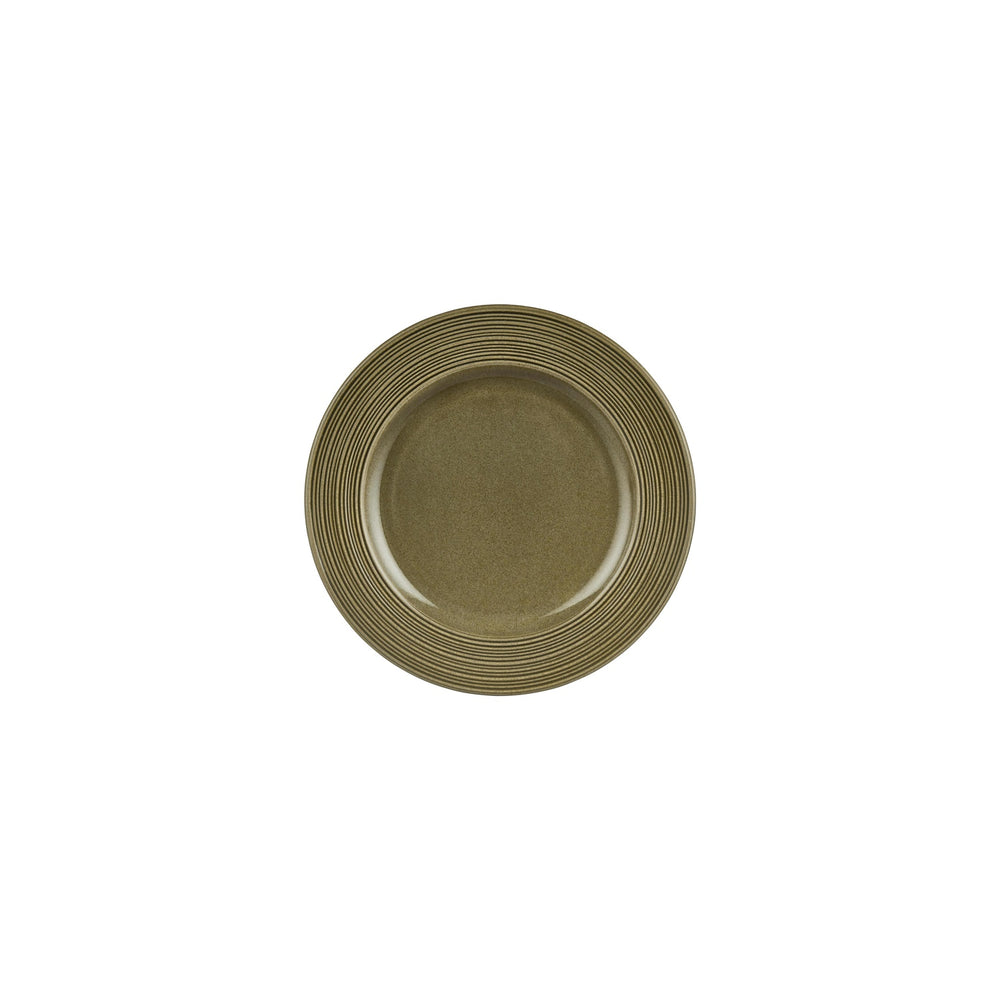 Helix Bamboo dia.8.25" Round Green Vitrified Plate