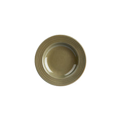Helix Bamboo dia.9" h:0" 10 oz. Round Green Vitrified Deep Plate