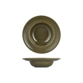 Helix Bamboo dia.9.75" h:2.25" 14 oz. Round Green Vitrified Deep Plate