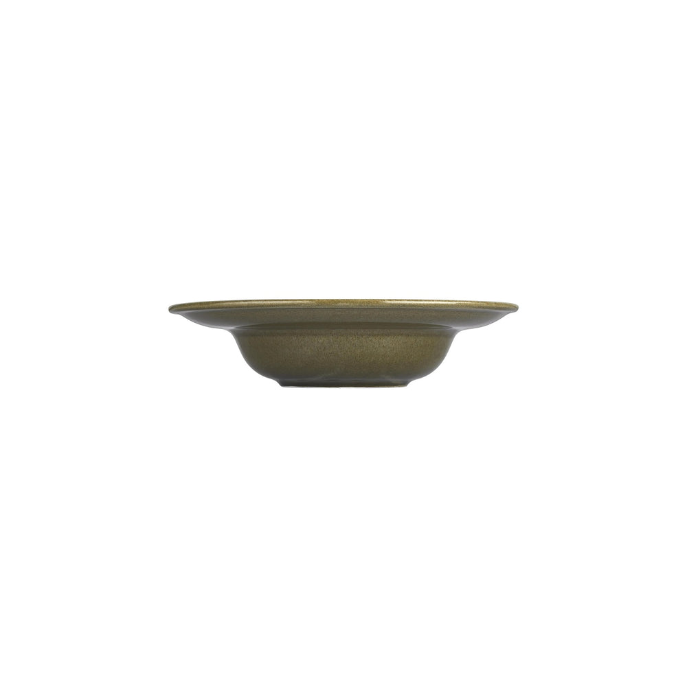 Helix Bamboo dia.10.75" h:2.5" 17 oz. Round Green Vitrified Deep Plate