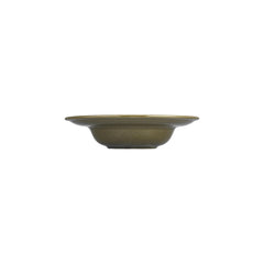 Helix Bamboo dia.10.75" h:2.5" 17 oz. Round Green Vitrified Deep Plate