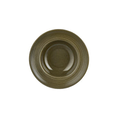 Helix Bamboo dia.10.75" h:2.5" 17 oz. Round Green Vitrified Deep Plate