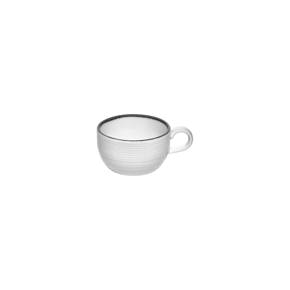 Helix Black dia.4" h:0" 9 oz. Round Black Vitrified Cup