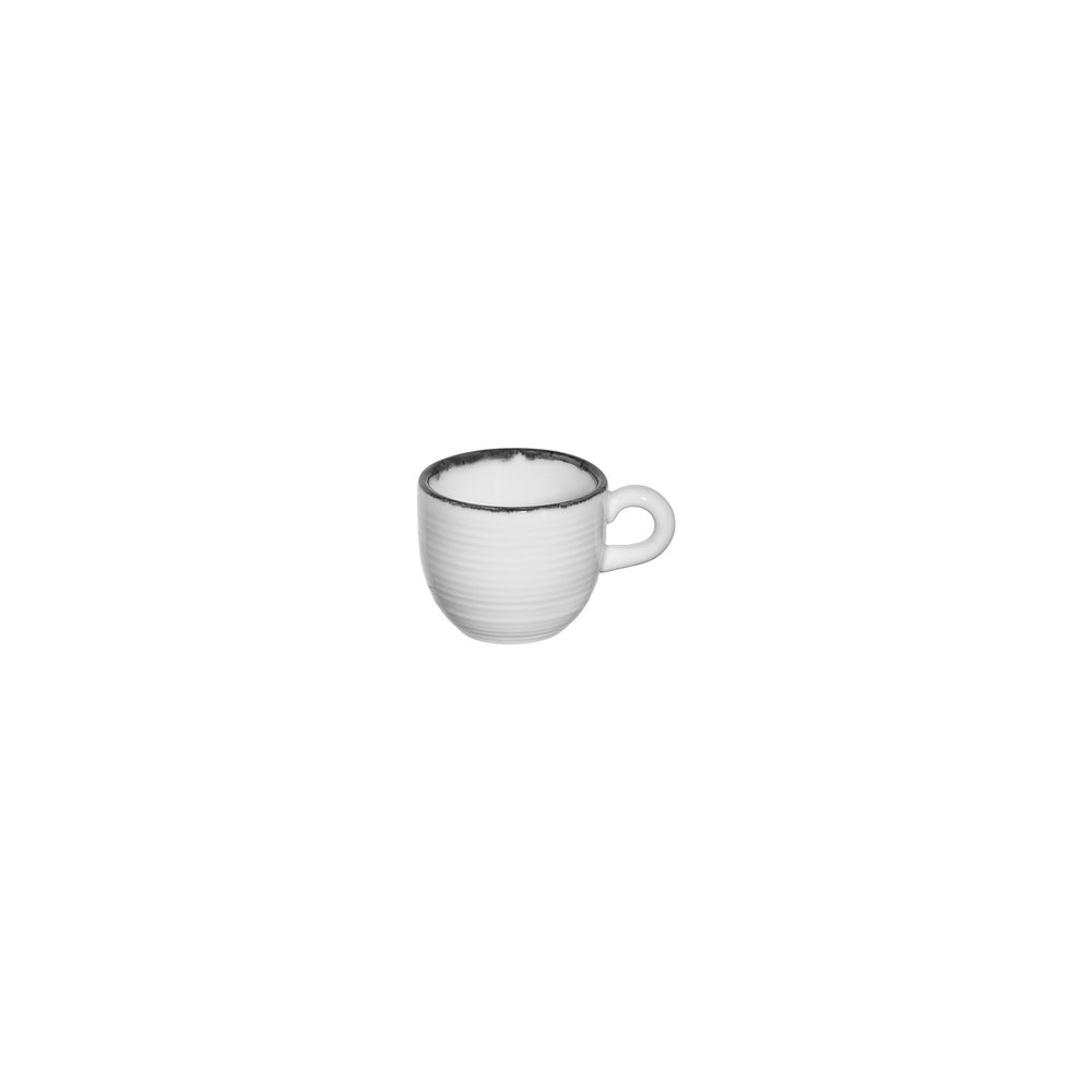 Helix Black dia.2.25" h:0" 3 oz. Round Black Vitrified Espresso Cup