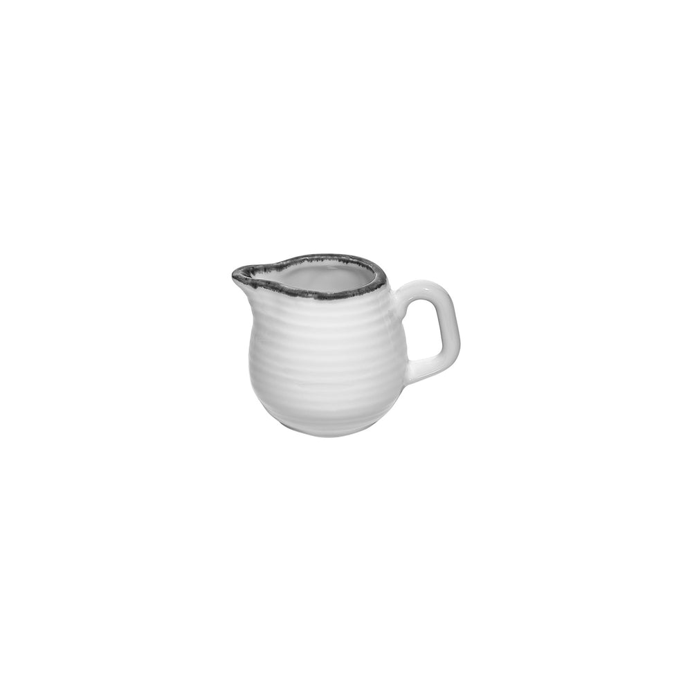 Helix Black dia.3.25" h:2.25" 3 oz. Round Black Vitrified Creamer